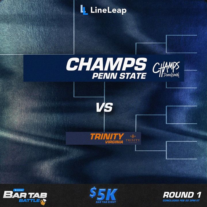 ‼️LineLeap Bar Tab Battle - Round 1‼️Want to win a $5k Bar Tab + DJ event at Champs?! Let’s beat Virginia!